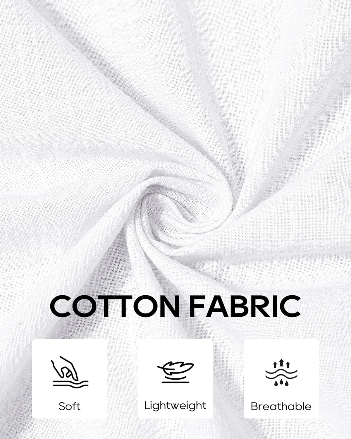 Alimens & Gentle Mens Cotton Linen Textured Shirt Long Sleeve Button Down Shirts Casual Summer Beach Wedding Tops with Pocket