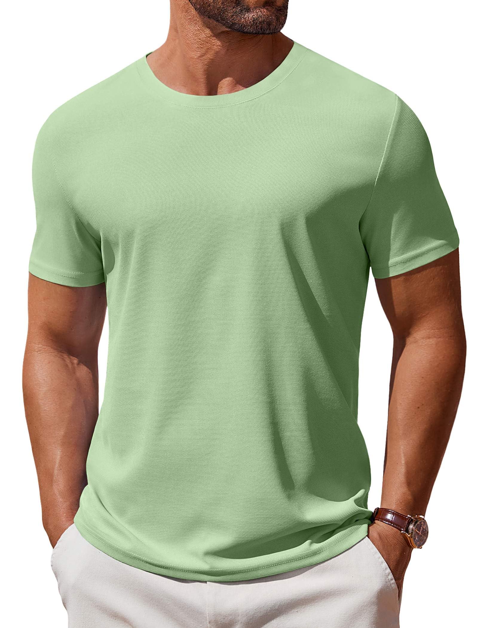 COOFANDY Men's T Shirt Short Sleeve Crew Neck T-Shirt Casual Summer Classic Basic Tee Shirts