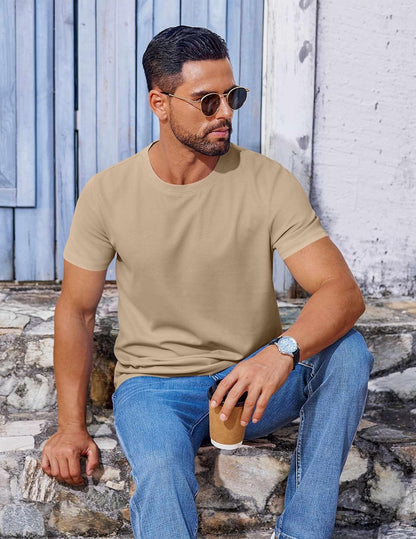 COOFANDY Men's T Shirt Short Sleeve Crew Neck T-Shirt Casual Summer Classic Basic Tee Shirts
