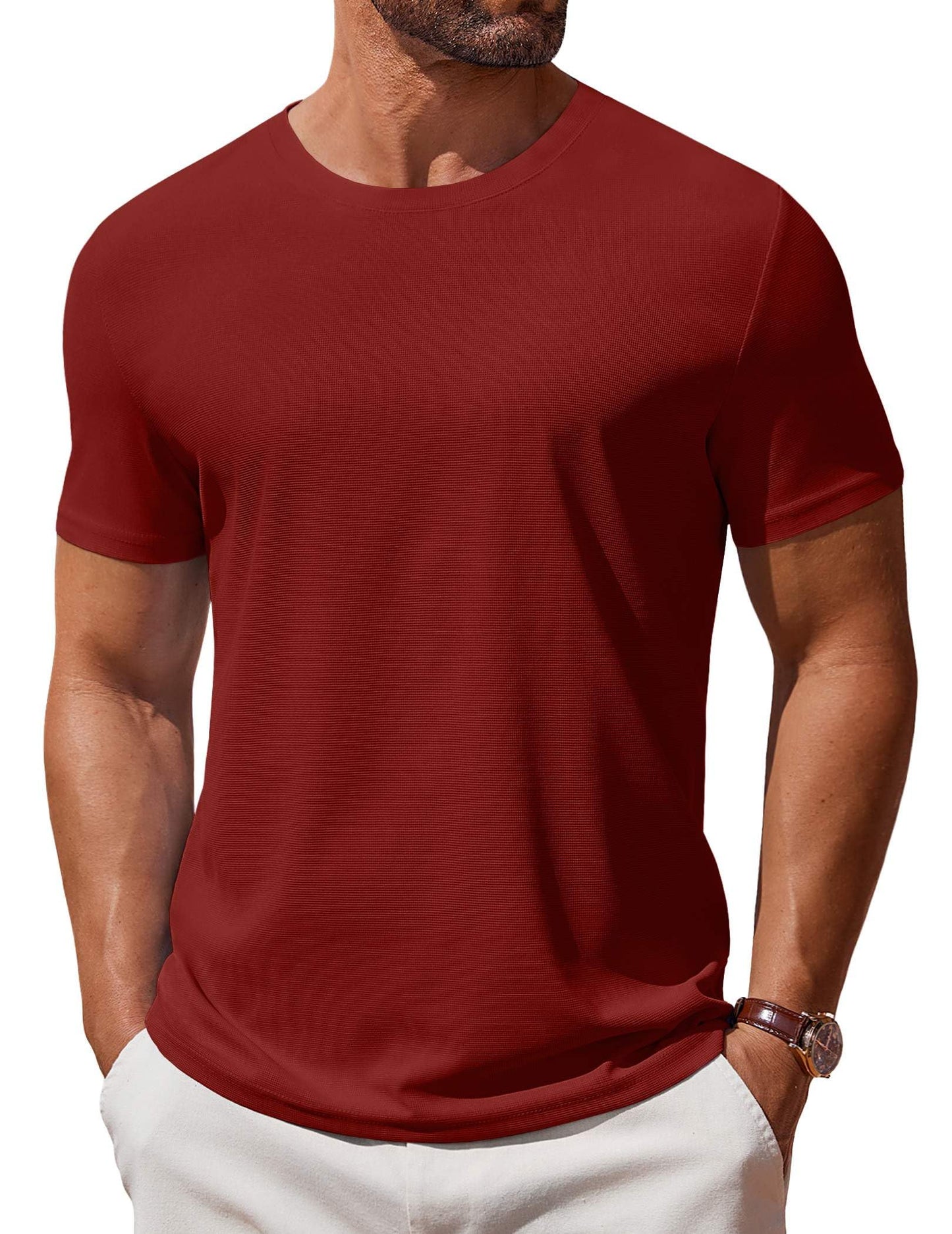 COOFANDY Men's T Shirt Short Sleeve Crew Neck T-Shirt Casual Summer Classic Basic Tee Shirts