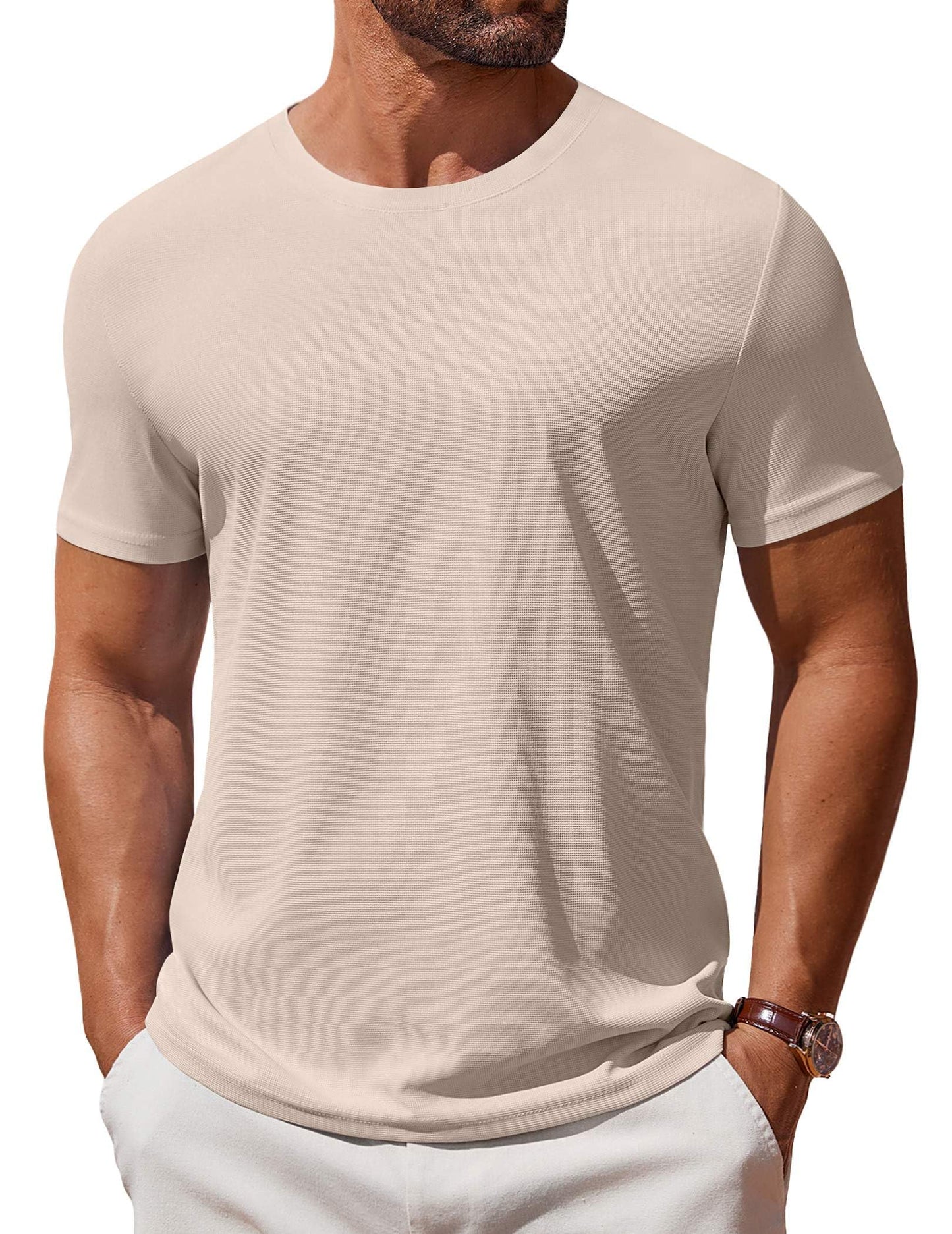 COOFANDY Men's T Shirt Short Sleeve Crew Neck T-Shirt Casual Summer Classic Basic Tee Shirts