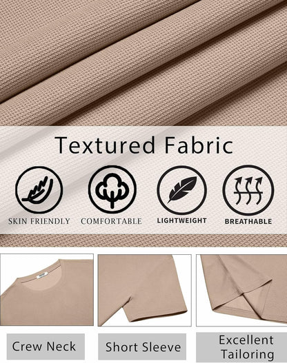 COOFANDY Men's T Shirt Short Sleeve Crew Neck T-Shirt Casual Summer Classic Basic Tee Shirts